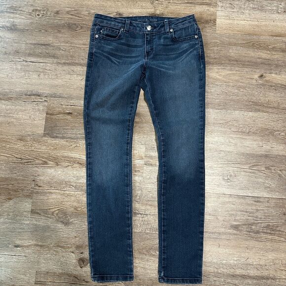 Michael Kors Womens Skinny Jeans Size 4 Dark Wash Low Rise - Picture 2 of 5
